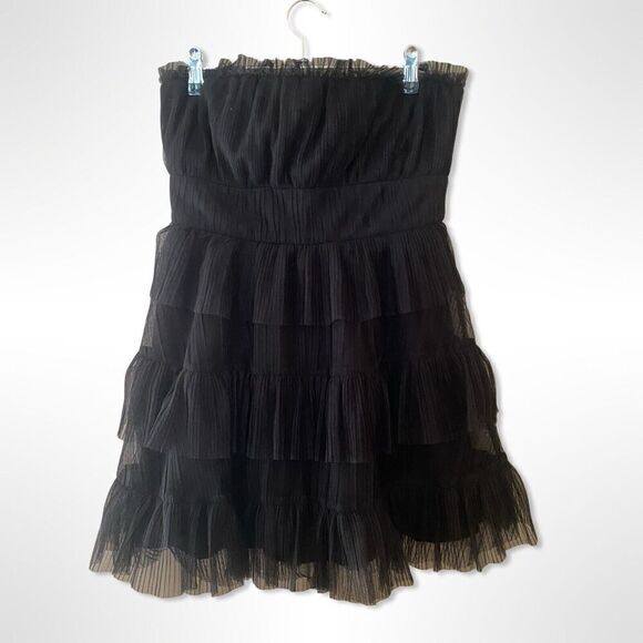 Lovers And Friends Barlow Black Tulle Strapless Mini Dress Sz S NWT Revolve $268 - Picture 8 of 13